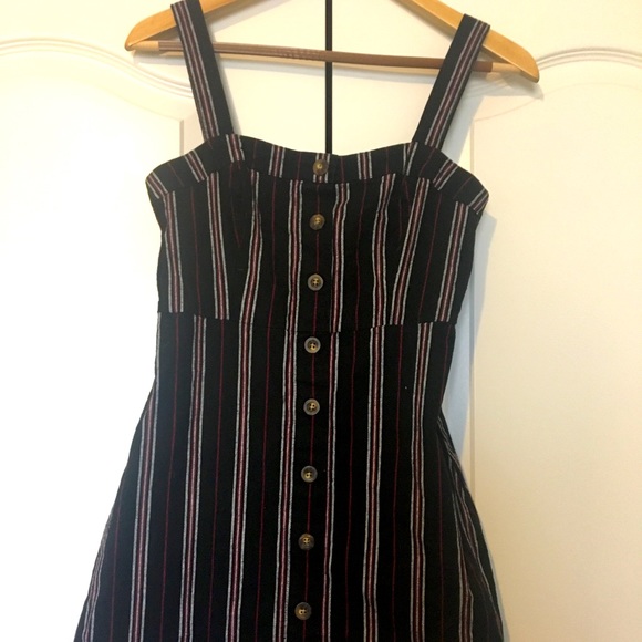 Hollister Dresses & Skirts - Hollister Pinstripe Button tank Dress